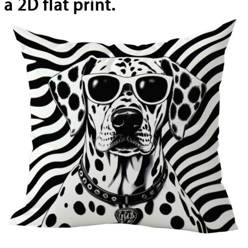 1pc Dalmatian Dog Print Throw Pillow Covers, Retro Black White Spotted Dog Cushion Cases for Home Decor