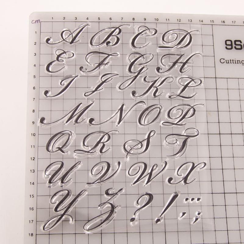 Letter Alphabet Transparent Silicone Clear Rubber Stamp Sheet Cling Scrapbooking DIY