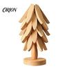 Natural Pine Wood Hot Pad Collapsible Wooden Trivets for Dishes, Christmas Tree Shaped Pot Mat Table, Heat Holiday Tabletop Decor Dining Resistant
