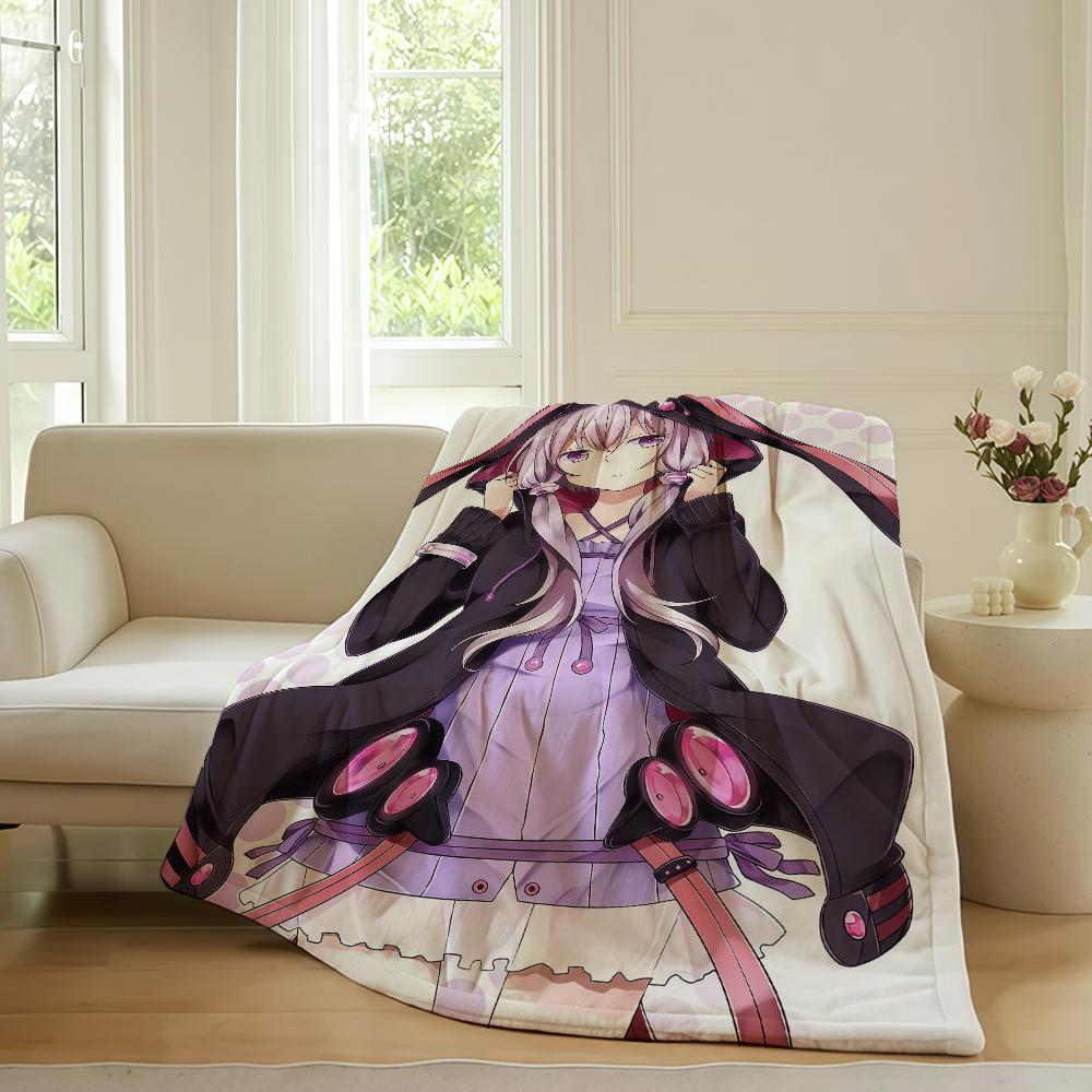 Anime Y Yuzuki Yukari Blanket For Sofa Office Bed Plane Travel Sleep Read Relax Camping Soft And Warm