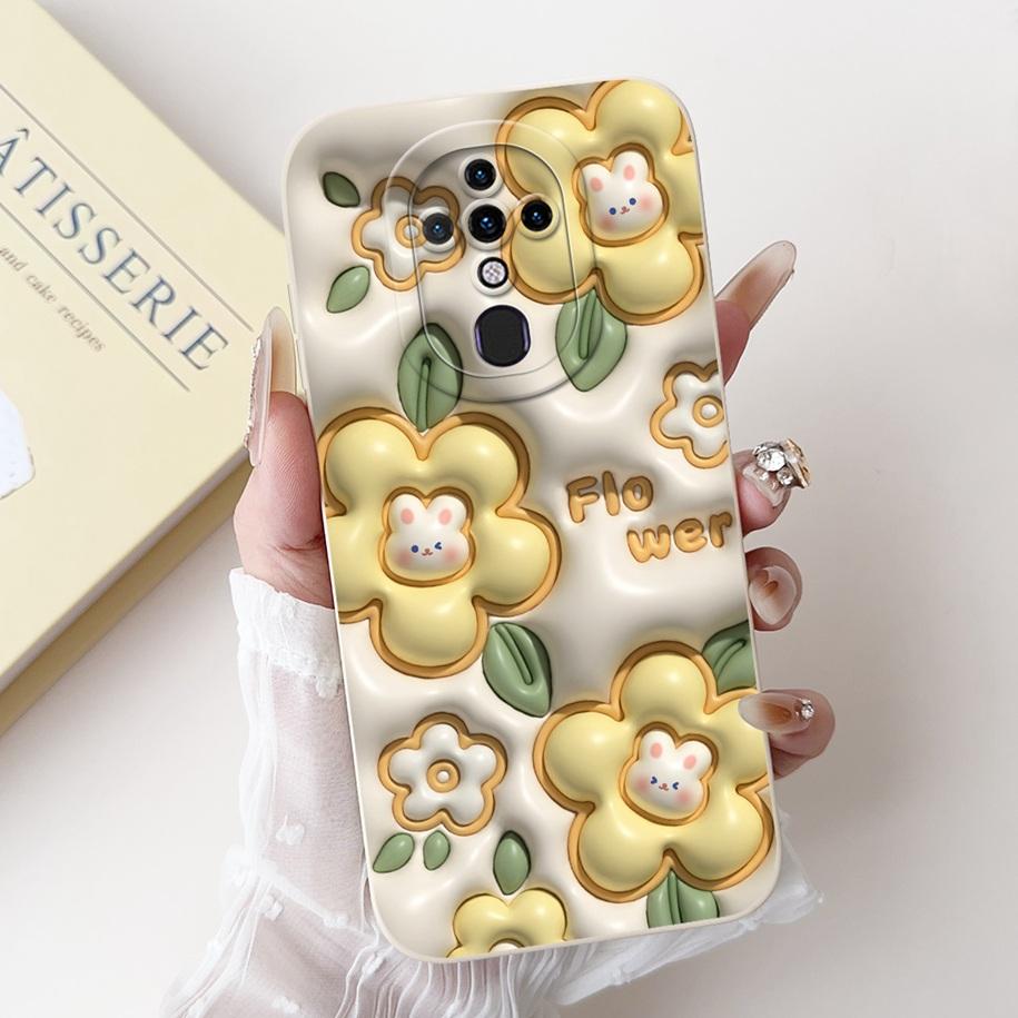 For Tecno Spark 6 Case New Fashion Tulip Flower Camera Lens Protective Cover Soft Matte Fundas For Tecno Spark 6 2020 KE7 Bumper