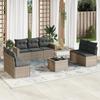 VidaXL Garden Lounge Set with Cushions 8 Pcs, Sofas with Adjustable Feet, Outdoor Furniture Set Patio Terrace, 3251177