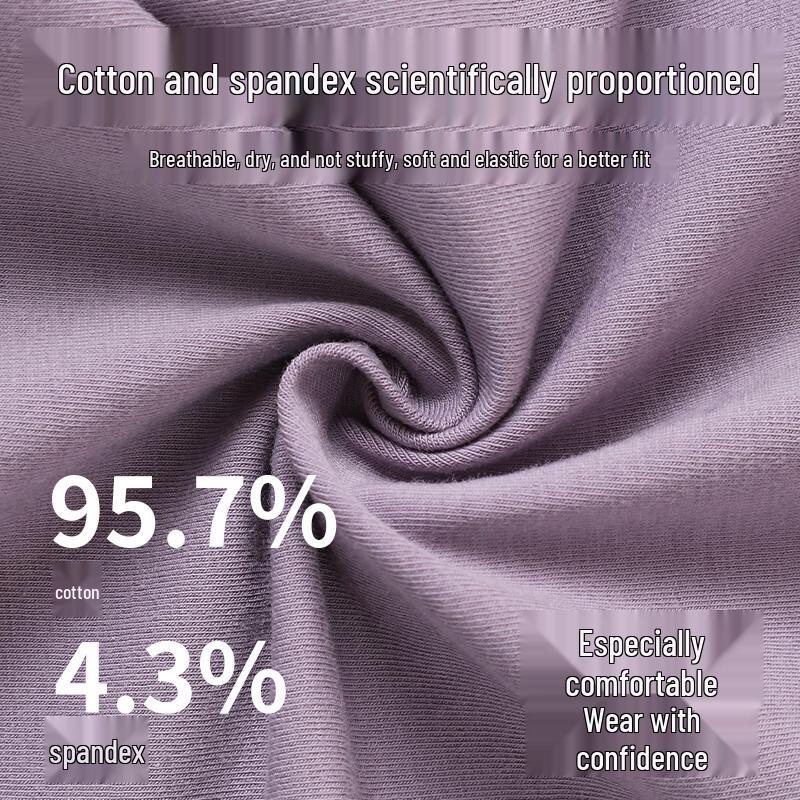 LANGSHA 2025 Women's 10A Antibacterial High-Waist Seamless Cotton Briefs