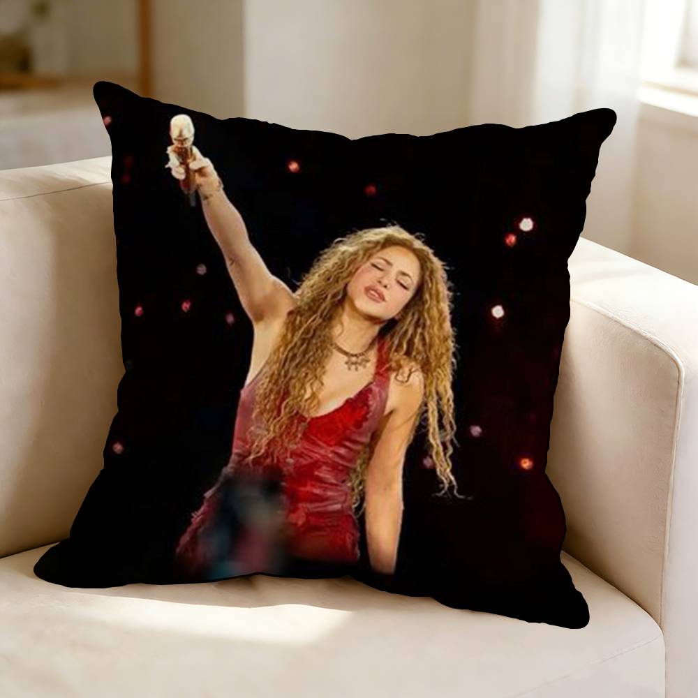 Singersongwriter SShakira Pillow Case Square DoubleSided Sofa Cushion Cover Bedroom Bedside Pillow