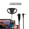 2 Stück 1-poliger D-förmiger Ohrhörer mit PTT-Mikrofon-Headset für Motorola 2-Wege-Radios Walkie-Talkie-Zubehör