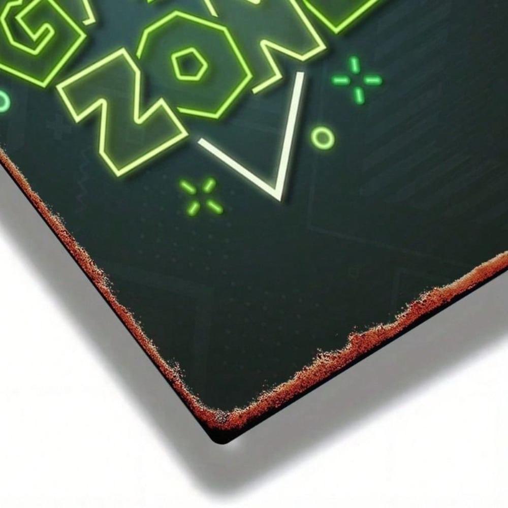 Vintage Neon Game Zone Metal Wall Art 20x30cm Bar Home Decor