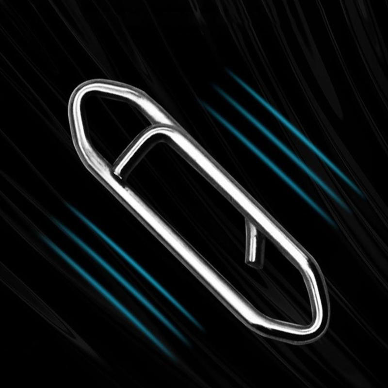 100Pcs High Strength Fishing Snapping Swivels Lures Connector Quickly Change Fishing Snapping Clip Fishing Accessories