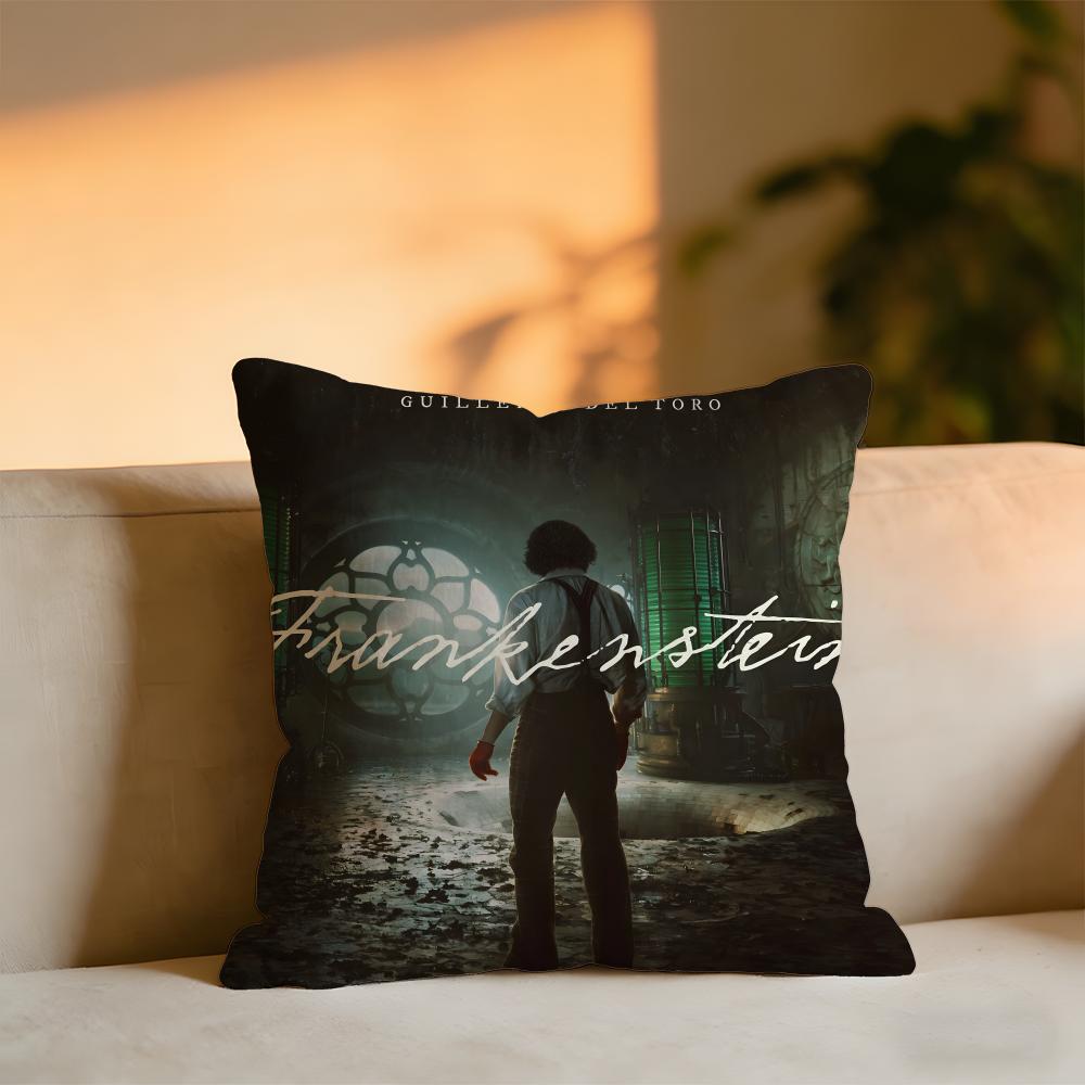 Frankenstein Cushion Cover Cozy Velvet Throw PillowSoft Warm Cushion For Sofa  Bed
