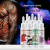 Colorante Temporaneo per Tatuaggi ad Aerografo Impermeabile - Pigmento Pittura per Corpo Realistico, Non Sbiadisce