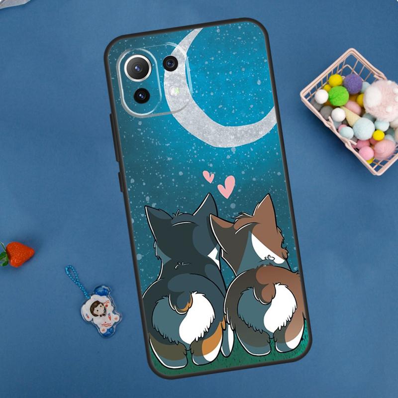 Cartoon Corgi Dog Case For Xiaomi 11T 12T 13T 14T Pro 13 14 15 Ultra POCO X7 Pro X3 X5 X6 M6 F5 F6 Pro Cover
