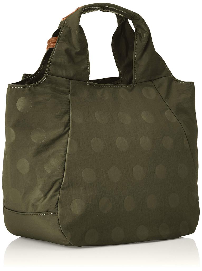 Tora Nylon DotCow Leather Tote, Size 1S, Women's, Khaki, 11714-KH, One Size