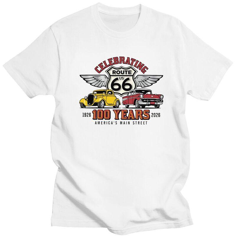 

Custom Americas Highway Route 66 T Shirt Men Short Sleeve Pure Cotton T-shirt Tees Fashion Tshirts - Men s Summer Cotton Grap... S разноцветный