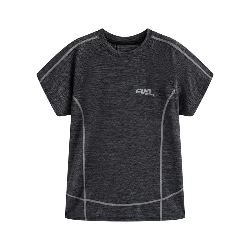 FUN ACTIVE Boys' Super Elastic Quick-Dry Training T-Shirt