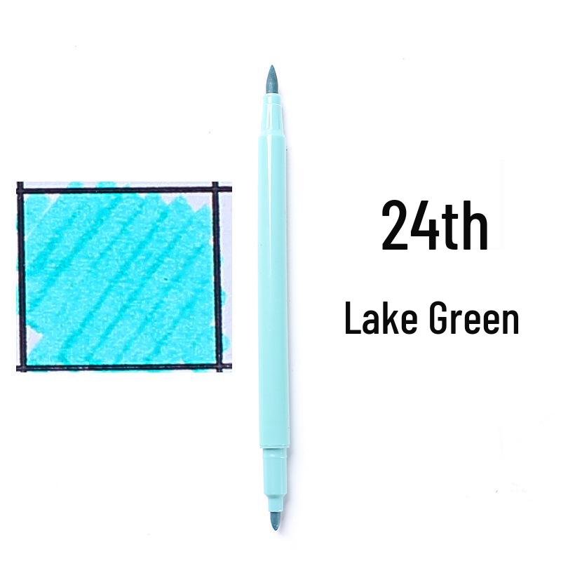Large Capacity Double-Ended Watercolor Marker - Blue, Yellow, Black