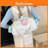 Cat Headphones Cute Plush Backpack With Peach Decoration For Casual Use Daily