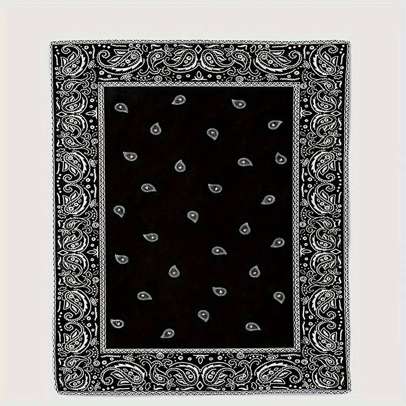 Мягкий Теплый и Уютный Винтажный Фланелевый Плед Пейсли - Всесезонный для Дивана Кровати Офиса и Путешествий 30x40in