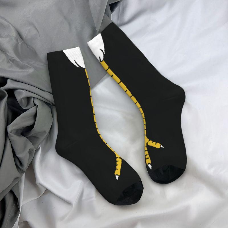 Anpassade Herrstrumpor med Kycklingben Unisex Roliga 3D-tryckta Tecknade Djurklänningsstrumpor