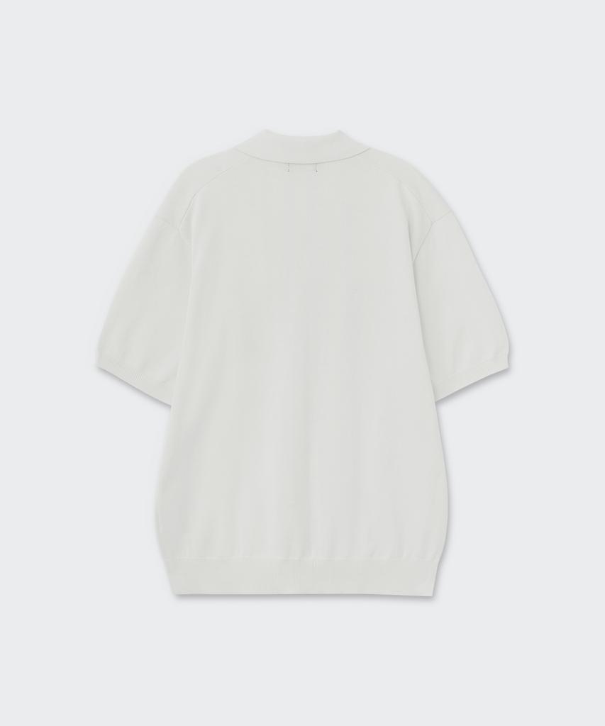 MUSINSA STANDARD Washable Supima Cotton Slit Neck Knitted Polo Shirt [Ivory]