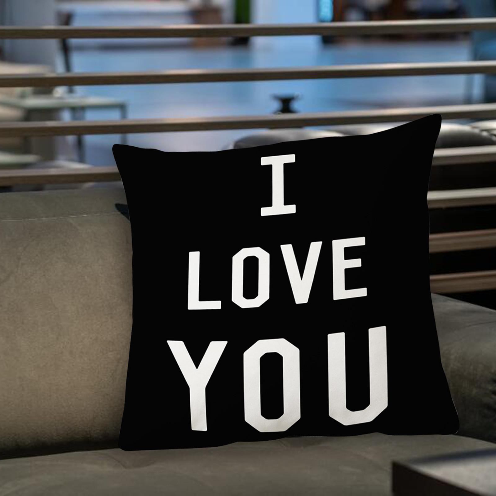 I LOVE YOU Valentine s Day Pillow Home Cushion Pillow Cover
