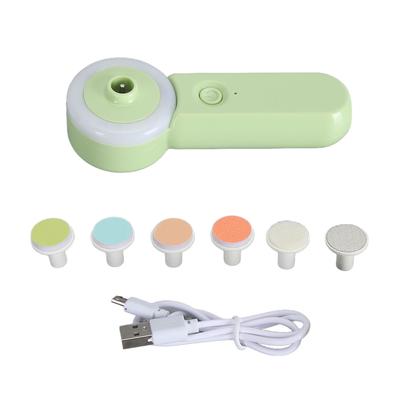Baby Nail Trimmer 2 Speeds 6 Grinding Pads Electric Nail File with Light for Newborn Infant Toddler