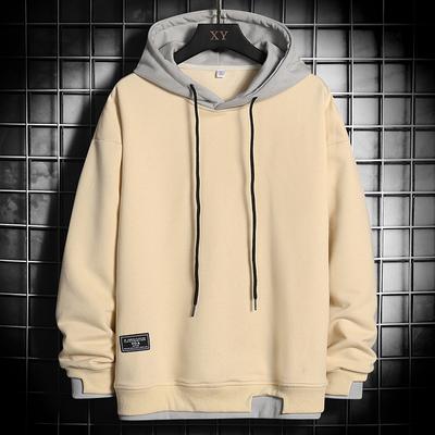 Spring Hoodie Men Hip Hop Sweatshirt Streetwear Casual Fashion Men's Clothing Korean Harajuku Loose Solid Pullover Hoodies