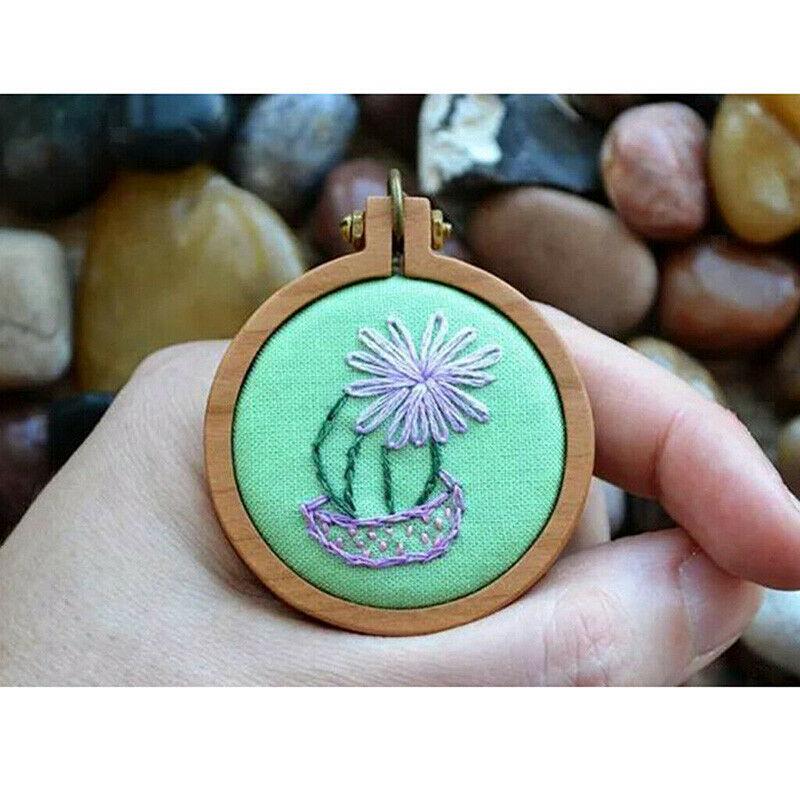 DIY Embroidery Hoop Hand Crafts 10 Sets Accessories Creative Cross Stitch Frame Jewelry making Mini Ring Round