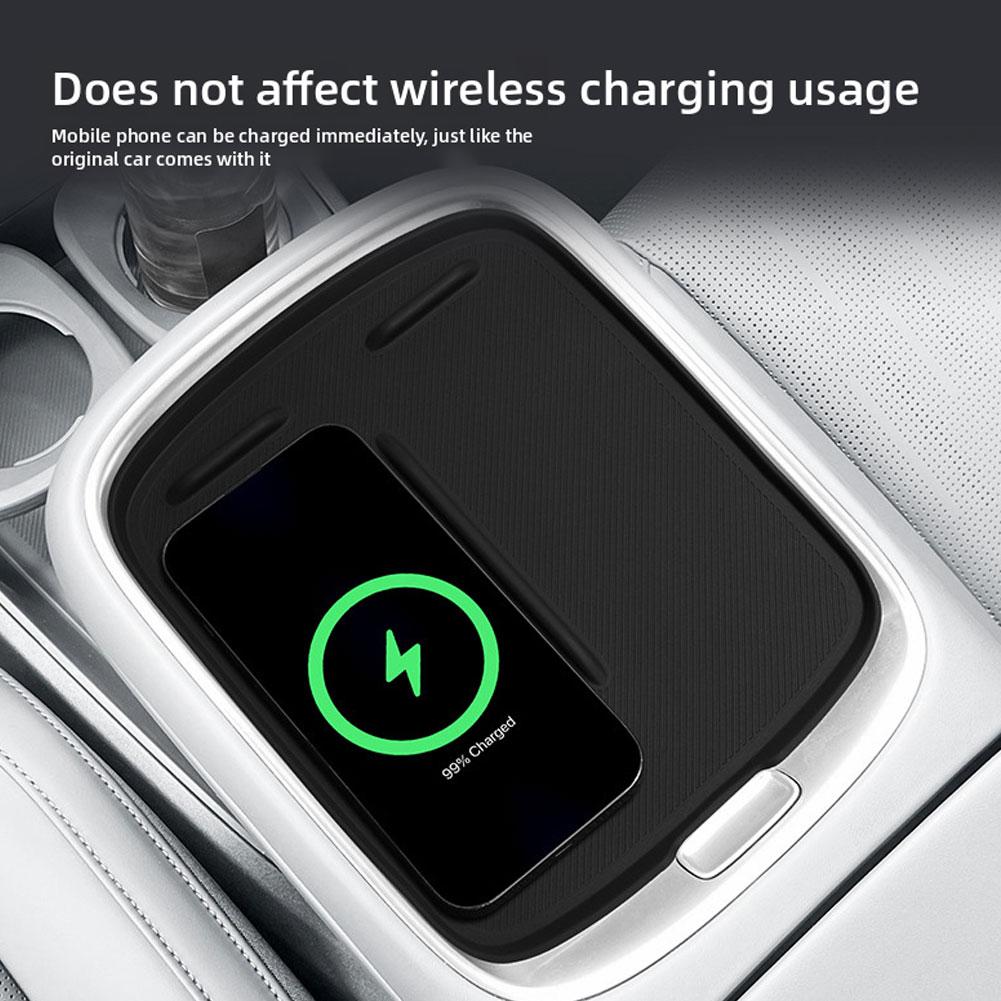Silicone Wireless Charging Pad For 25 For Leapmotor B10 2025 2026 Mobile Wireless Charging Anti-Slip Mats Interior Accessiories