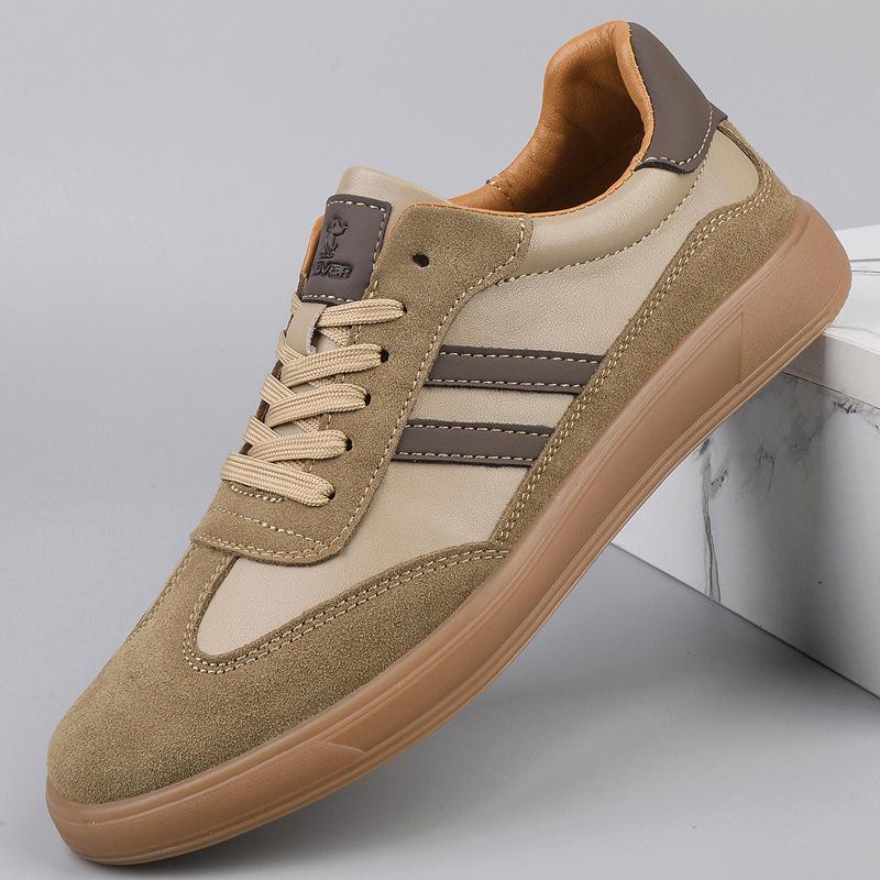 Sneakers in Pelle di Alta Qualità Scarpe da Ginnastica da Uomo Classiche Casual Scarpe Sportive da Uomo Sneaker Piatte da Esterno Antiscivolo Scarpe da Skateboard da Uomo