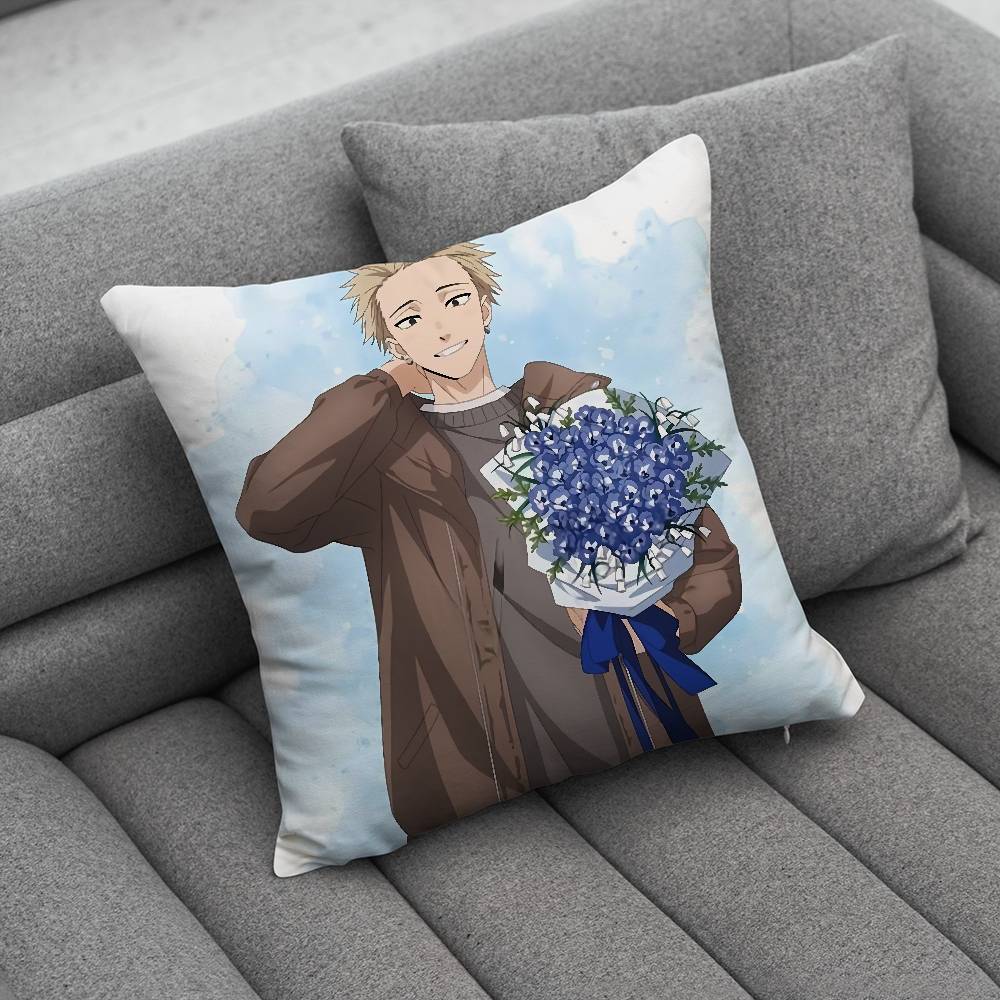 Kaoru HHana Comics Wa Rin To Saku Pillow Case For Home Bedroom Car Office Decoration Living Room Sofa Cushion Cover Suitable