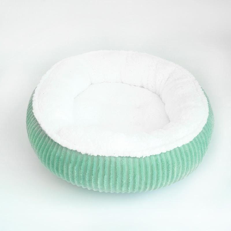 

Теплая велюровая будка для собак осенью и зимой, кровать для собак малых и средних пород, кошачье гнездо из овечьей шерсти, утолщенное гнездо для питомца 45CM