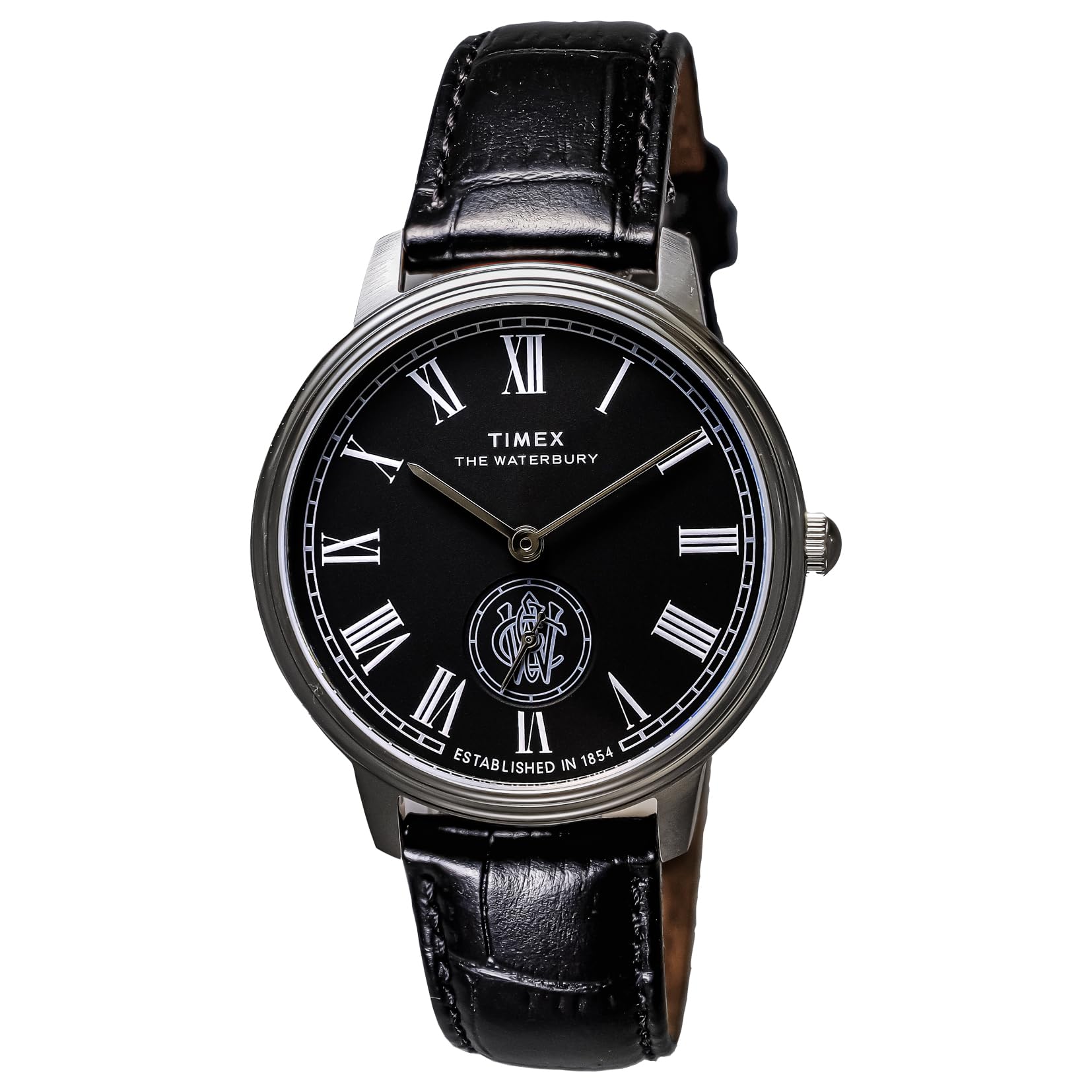 Часы Waterbury Quartz 50м Водонепроницаемые Минеральное Стекло Черный Циферблат TW2Y23200 [TIMEX] Мужские [Оригинал] чёрный