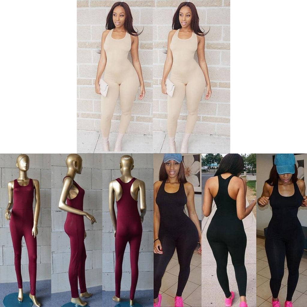 Us Sexy Women Casual Sleeveless Bodycon Romper Jumpsuit With Elegant Long Pants