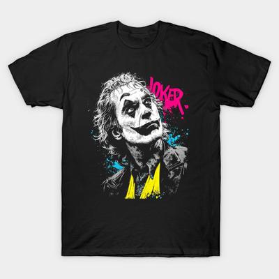 Men Black Print T-shirt Joker No-Cut Transfer Paper Print Cotton Tshirt