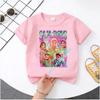 2026 New  K-POP Saja Boys Print Short-Sleeved Spring Summer Clothing for Boys and Girls Cute Polyester T-shirt for Boys and Girls