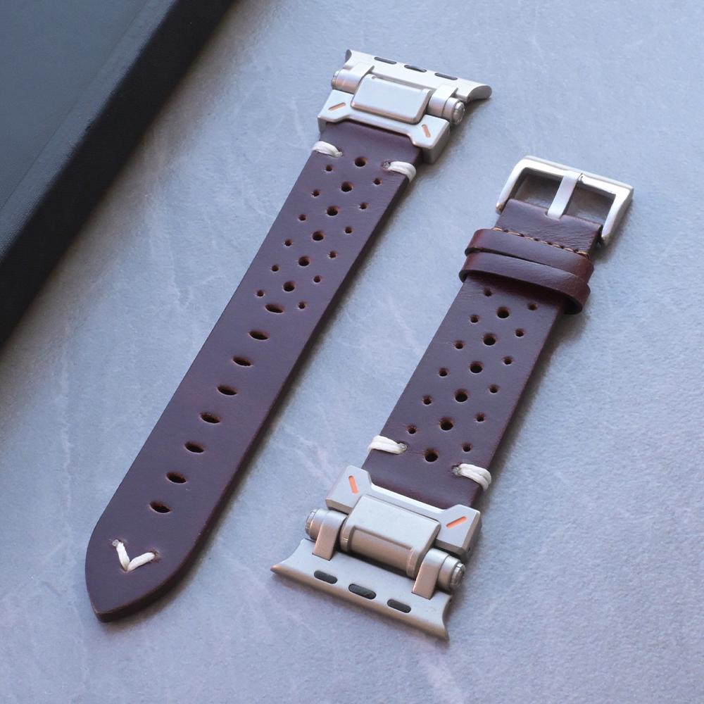 

Ремешок из кожи Crazy Horse для Apple Watch Ultra 49 мм 10 46 мм Настоящий кожаный ремешок для Series 9 8 7 6 5 4 SE 45 мм 44 мм Ремешок для часов 49mm 46mm 45mm 44mm