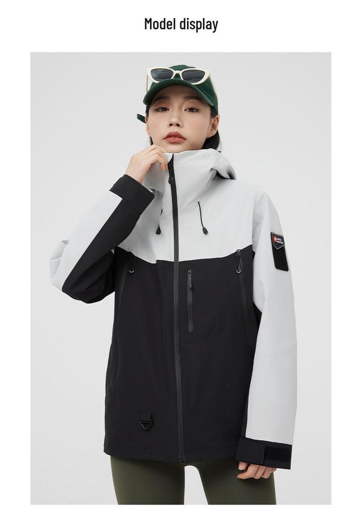 Unisex 3-in-1 Water-Repellent Fleece-Lined Ski Jacket for Autumn/Winter