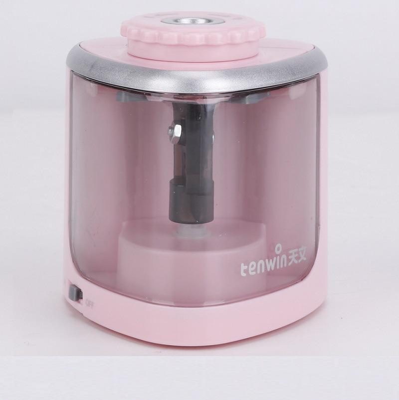 

Tenwin Model 8005 Semi-Automatic Battery-Powered Pencil Sharpener for Primary School Students розовый