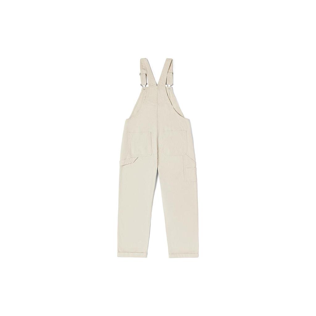 Vans Solid Color Adjustable Strap Overalls With Pockets Women Bottoms Oatmeal VN0A5JHI2N1