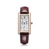 Reloj de Cuarzo Para Mujer, Dos Y Media Manecillas Impermeable Cuadrado Escala Romana Correa Para Reloj de Moda de Mujer