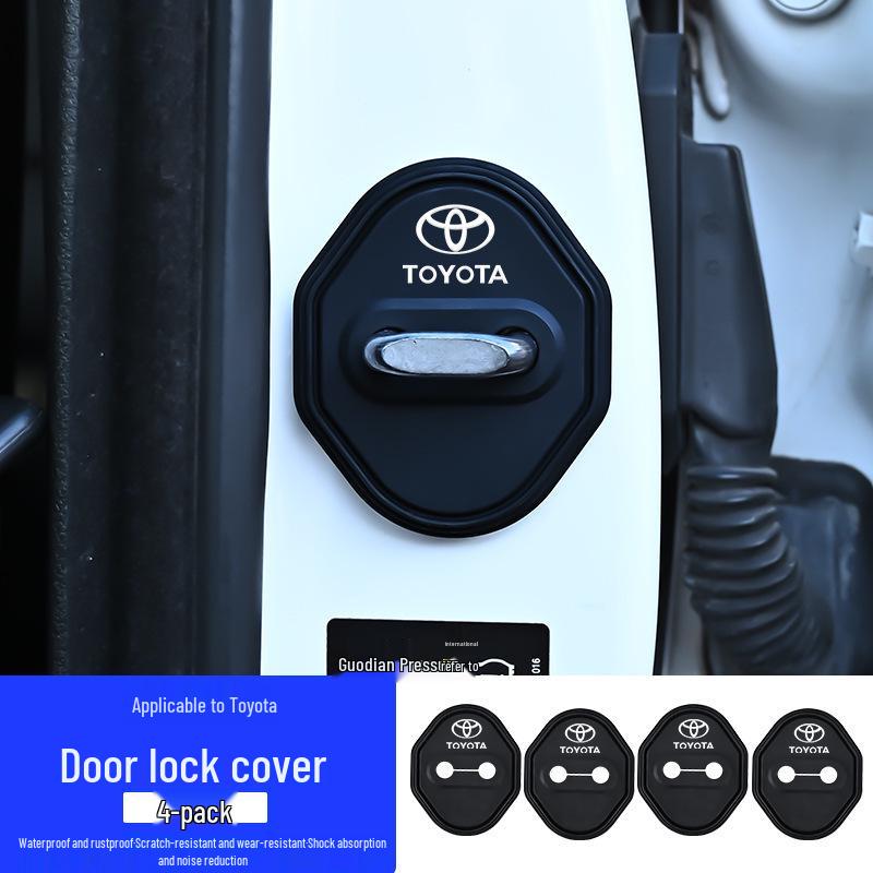Car Door Lock Cover: Full Wrap Silicone Shock Absorption Pad