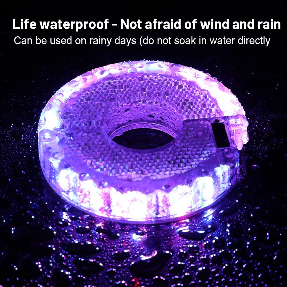 Bike Wheel Hub Lights Rechargeable 7 Colors 15 Modes LED Cycling Lights Colorful Bike Spoke Lights for Safety Warning