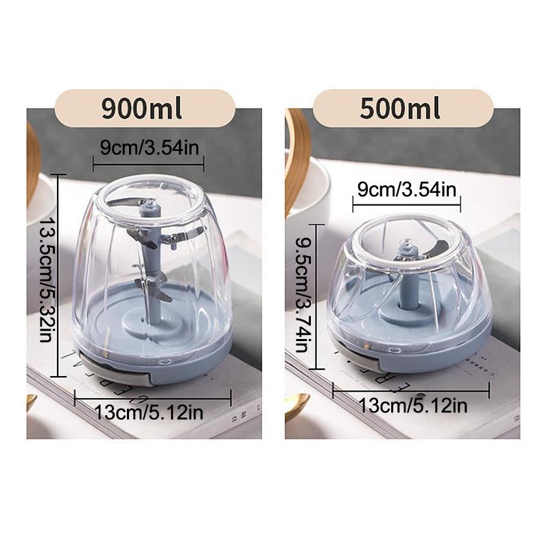 Picadora de Carne Manual 500/900ml Picador de Ajo Giratorio Prensa Trituradora de Ajo Cortador de Verduras Cebolla Accesorios de Cocina