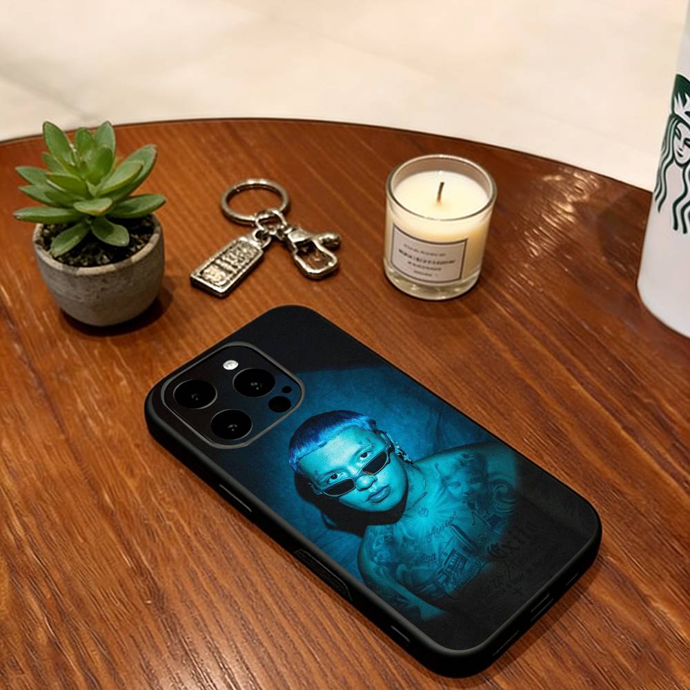 

Singer Blessd Cantante Phone Case For iPhone 17,16,15,14,13,12,11 Plus,Pro Max,XS,Soft Silicone Black Cover iPhone16e