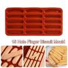 15 Hole Dessert Cake Mold Silicone Ice Cream Mold Durable Finger Biscuit Mould  Home Baking Tools