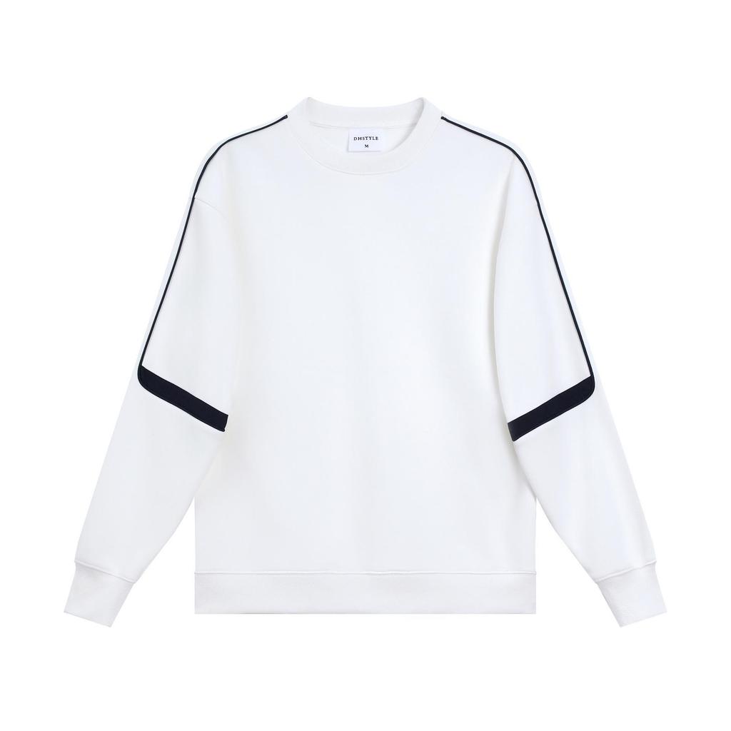 Early Autumn Trendy 380g Cotton Color Block Round Neck Oversized Hoodie for Women & Couples