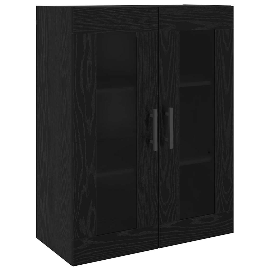 Highboard 2 pcs Black Oak Effect Wood Based Material