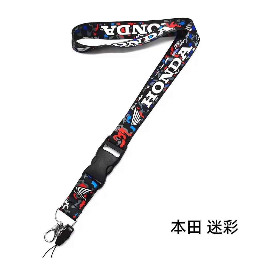 

Motorcycle Lanyard For Honda CB400 CB650 FCBF CBR25ORR CRF SH3O0 NC75O Nylon Neck halter Work Card Hanging Rope Key Keychain