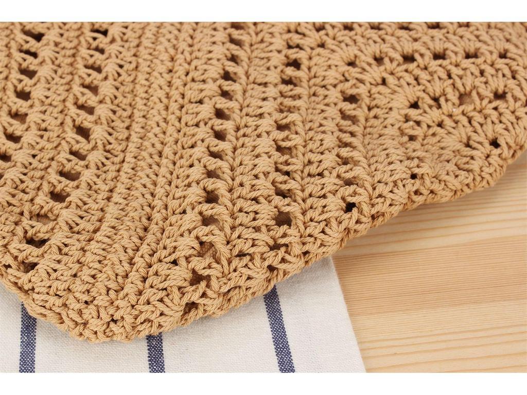 Exquisite Handmade Triangle Knit Shoulder Bag for Beach and Commute
