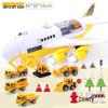 Educational Transforming Double-Decker Bus: Multi-Functional Inertial Sliding Toy with Lights for Children's Adventure Play