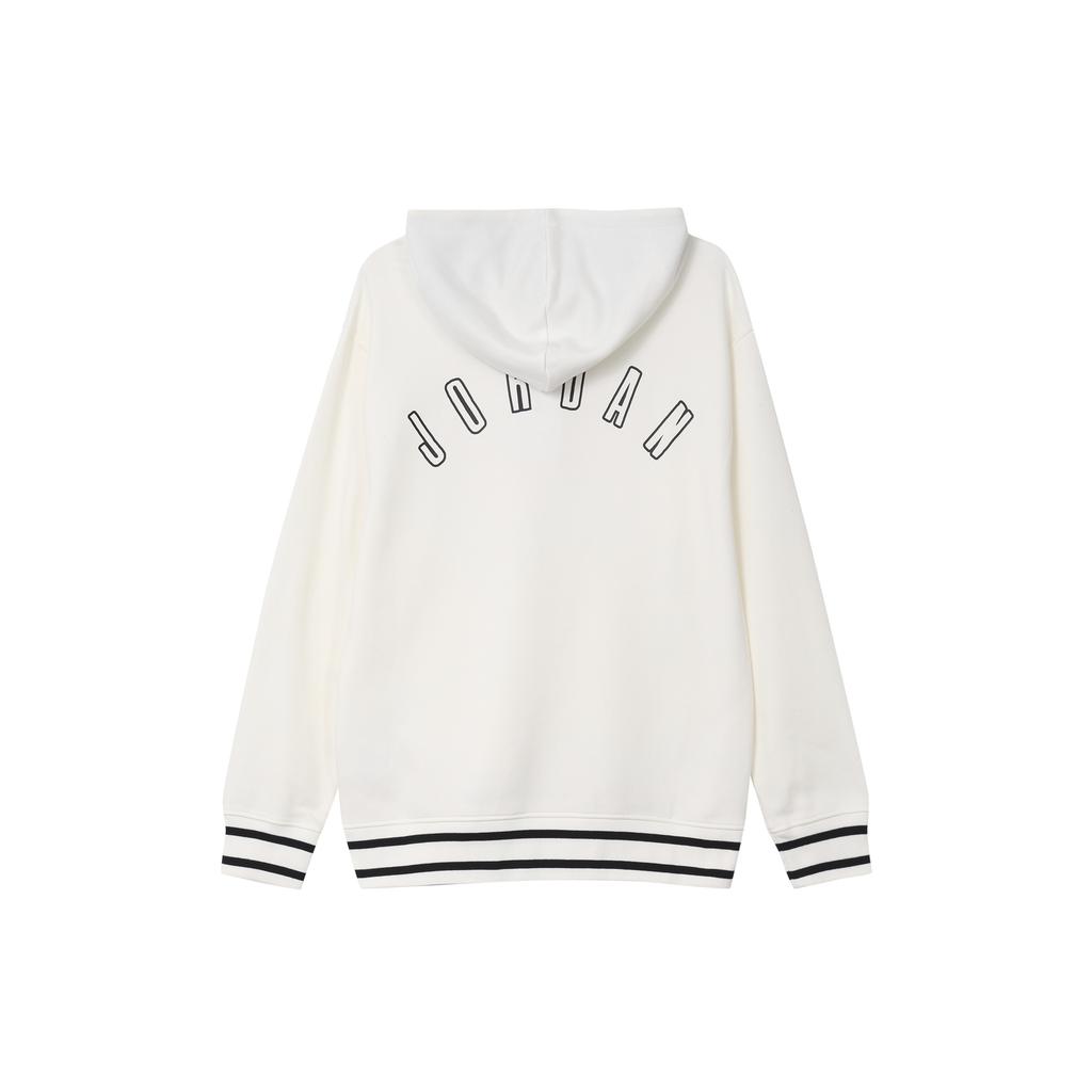 Air Jordan Jumpman Fleece Hoodie 'White Black' Men's FD7403-133